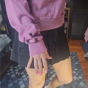 Denim by PINK Pleated Mini Skirt NEW MSRP $50 Black Wash Denim Size XSMALL